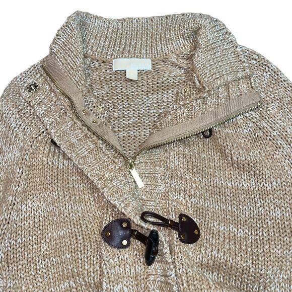 Michael Kors Cape Sweater Toggle Button Full Zip - Picture 5 of 10